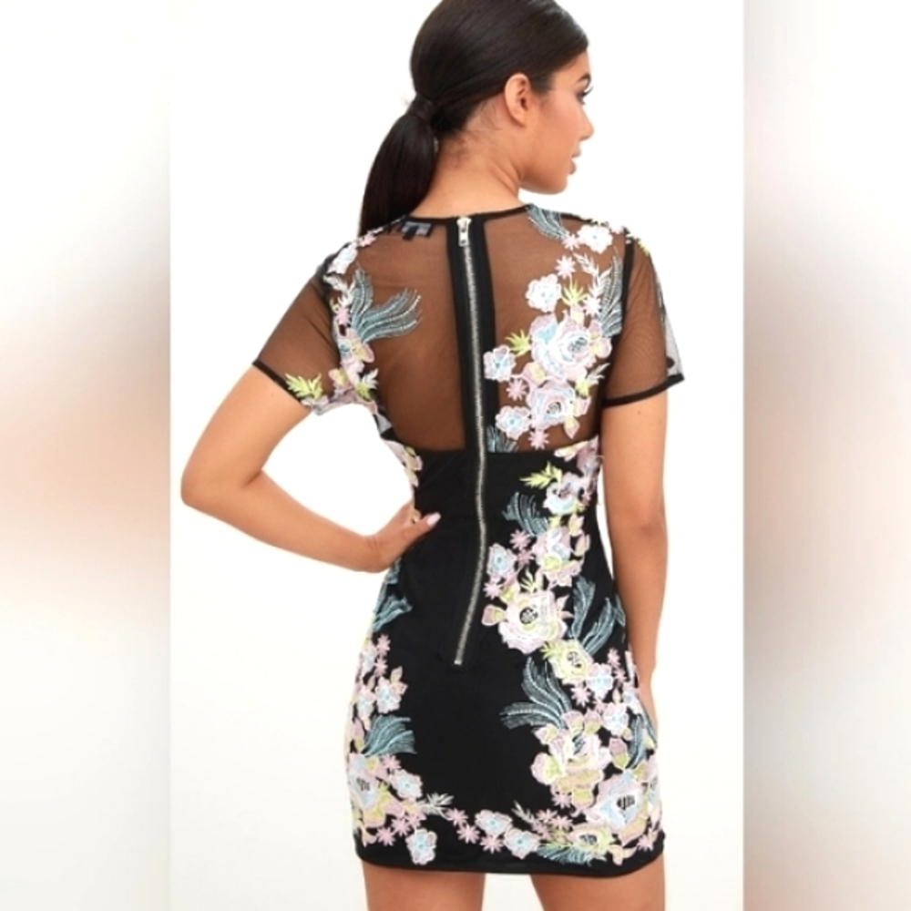 Black floral dress